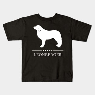 Leonberger Dog White Silhouette Kids T-Shirt